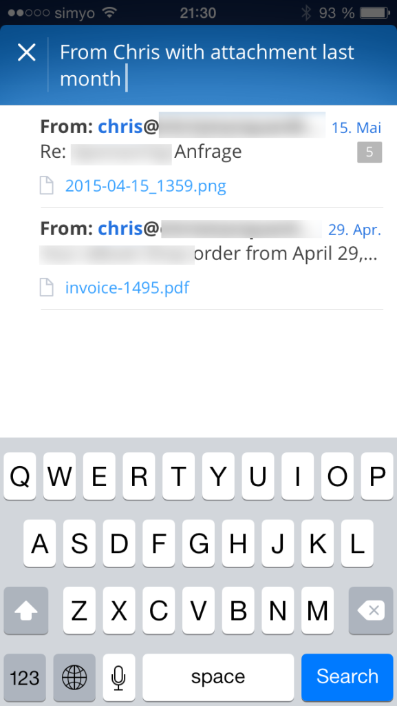 Spark Suche - E-Mail-Client für iOS von Readdle